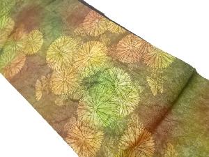 菊模様織出し名古屋帯